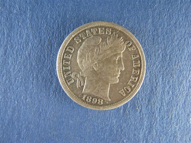 1898 Barber Dime Obverse